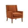 Leston Boucle Fabric Lounge Chair in Orange Colour