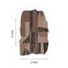 Handmade Wool Shaped Rug Modern Abstract Brown Beige 3 x 5 Feet Carpet