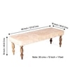 Cairo Soild Wood Bench In Velvet Cream Fabric