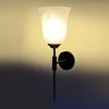 Devansh Metal Electric Wall Light in black Colour with White Shade Count of 1 Light