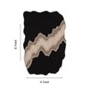 Handmade Natural Wool Shaped Rug Abstract Canyon Black 4 x 6 Feet Carpet