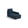 Apollo Sofa (Colour : Indigo Blue, Cushion : Hard, Back Type : High Back, Seating Capacity : Right Aligned 3 Seater + Right Aligned Chaise + Ottoman)
