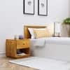 Hexa Engineered Wood Modern Single Bed With Headboard With Storage In Frosty White And Giant Wood