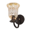 Eliante Modern Wall Lights Mild Steel, Glass & Glass Material Brown,Gold & Golden Finish