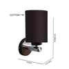 Devansh Metal Electric Wall Light in Black Colour with Black Shade Count of 1 Light