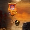 Devansh Metal Electric Wall Light in Gold Colour with Multicolor Shade Count of 1 Light