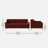 Fame Velvet 3 Seater Sofa in Maroon Colour
