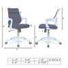 Mearveal Mid Back Ergonomic Chair in Blue Colour