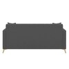 Convil Velvet L Shape 4 Seater Sofa in Dark Grey Color