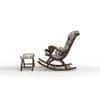 Colley Solid Wood Rocking Chair in Beige printed Colour