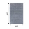 Jaipur Rugs Soft Geometric Grid Wool Viscose Dhurrie Rug Blue 6x9 ft