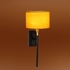 Devansh Metal Electric Wall Light in Black Colour with Yellow Shade Count of 1 Light