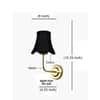 Devansh Metal Electric Wall Light in Gold Colour with Yellow Shade Count of 2 Lights