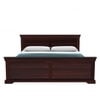 Hearti Solid Wood Queen  Size Upholstered Bed Without Storage (Walnut Finish)