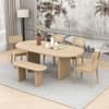 Austin Oval Lightwood 6 Seater Dining Table Set