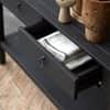 Xena Mango Wood Console Table in Black Matt Finish With 2 Drawer
