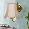 Devansh Gold Wall Mounted Lamp With Beige Jute Shade