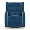 Irene One Seater Rocker Swivel Recliner in Night Blue Velvet Colour