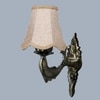 Devansh Gold Antique Wall Mounted Lamp With Beige Jute Shade