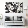 The Castle Decor Mosaic Faces Wall Art Set of 5 27x48 Inch