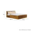 Hexa Engineered Wood Modern Queen Bed With Headboard With Storage In Giant Wood