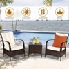 Carry Bird Wicker Patio Furniture Outdoor Balcony Chairs In Brown And Beige Colour