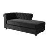 Ease Velvet Chaise Launger in Black Colour