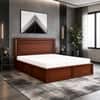 Sahaj Solid Wood Compact Queen Bed Hydraulic Storage Provincial Teak Finish Mattress 60 x 72 Inches