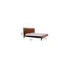 Ronnie Solid Wood Non Storage Bed In Dark Provincial Teak Finish