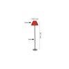 Deance Orange Cotton Shade Floor Lamp