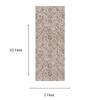 Neulooms Handloom Knotted Reversible Flatweave Runner Rug Chocolate Brown or Ivory 2x10