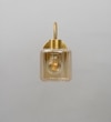 Hendrik Single Light Wall Fitting In Brass  Finish Metal With Amber Glass