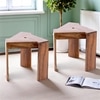Avina Sheesham Wood Set of 2 End Tables / Tea Tables in Teak Finish