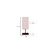 Enjolras Multicolor cotton table lamp with Square Brown Wood Base