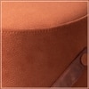 Hoist Collection Pouf With Faux Leather Strap in Tan Color