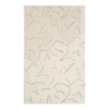 Handmade Wool Area Rug Modern Abstract Ivory Green 5 x 7 Feet Carpet