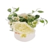 Artificial Freesia Flowers & White Rose With White Pot