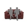 Trissino 2 Seater Leather Sofa In Wine Colour