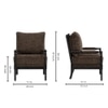 Luxe Boucle Fabric Lounge Chair in Brown Colour