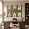 The Castle Decor Madhubani Pichwai Wall Art Set of 6 Design 2 10x13 Inch
