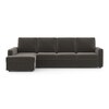 Apollo Compact Sofa (Colour : Smoke, Cushion : Soft, Back Type : High Back, Seating Capacity : Left Aligned 3 Seater + Left Aligned Chaise)
