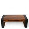 Hudson Sheesham Wood Contemporary Rectangle Coffee Table In Provincial Teak Finish