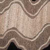 Handmade Natural Wool Shaped Rug Abstract Canyon Black 9 x 12 Feet Carpet