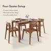 Catria - Gordon 4 Seater Dining Table Set (Finish- Teak)