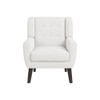 Azriah Boucle Fabric Accent Chair in White