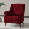 Joplin Solid Wood Accent Chair in Maroon Colour