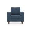 Apollo Neo 1 Seater Fabric Sofa in Lapis Blue Colour (Back Height : Regular, Cushion Type : Soft)