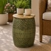 Dynasty Metal Side Table in Gold Finish