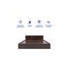 Tsukiko Engineered Wood Queen  Size Bed With Box Storage (Walnut Finish)