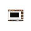 Primax Grande Engineering Wood Wall Mount TV Entertainment Unit Set Top Box Stand/TV Cabinet with Shelves for Books & Décor Display Unit Bed Living Room Upto 50 Inches (Brown Maple & White)